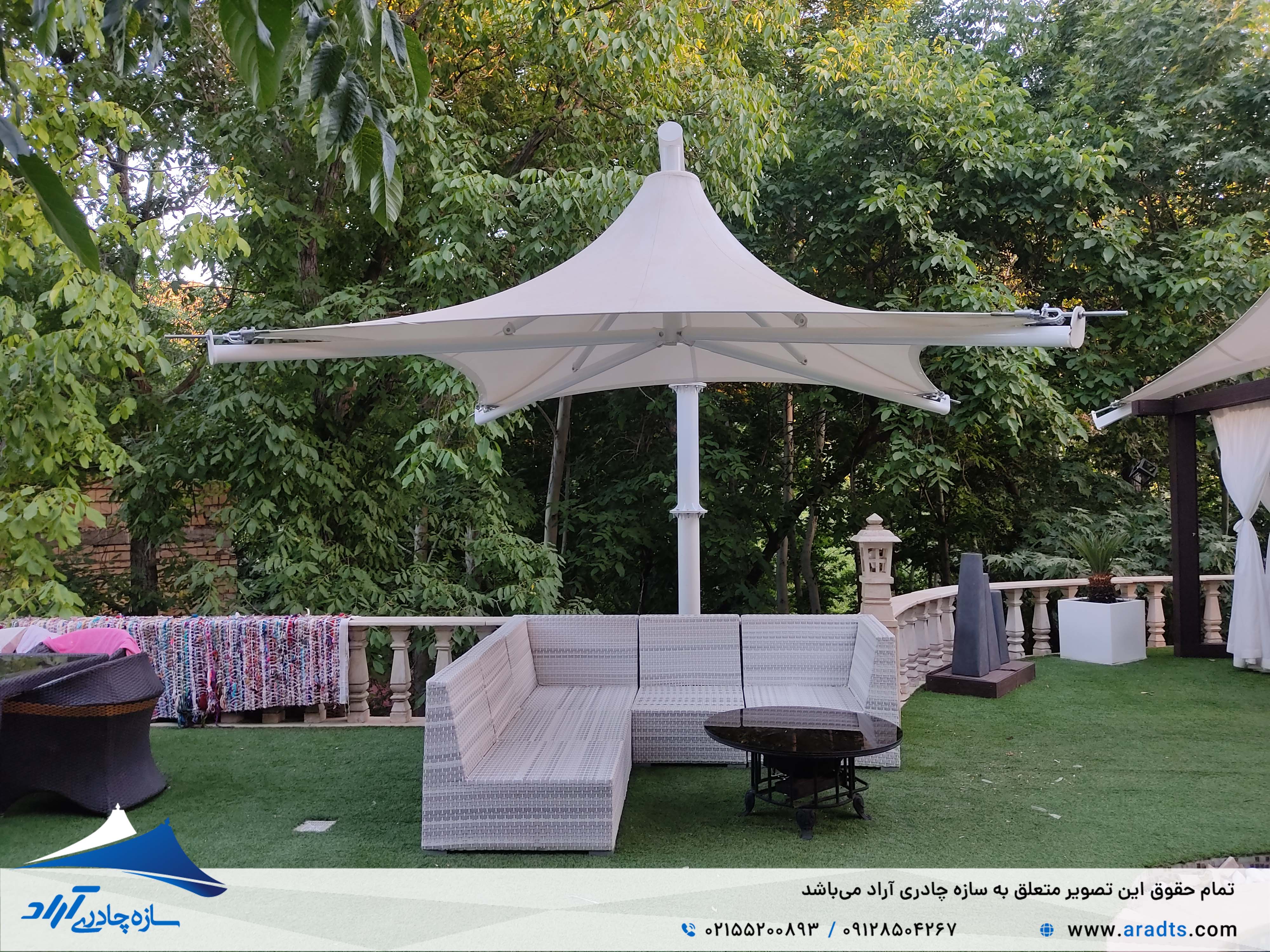 سایبان چادری؛ راهکاری ایده‌آل برای سایه‌اندازی مدرن و جمع‌شونده