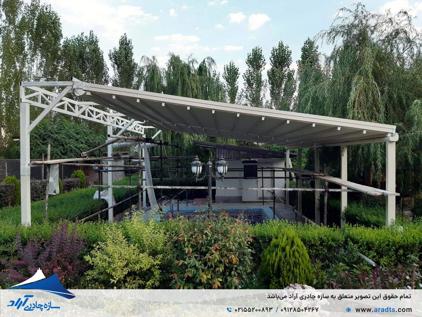 سقف متحرک | انواع، کاربردها و راهنمای خرید برای حیاط، استخر، تراس و روف گاردن 