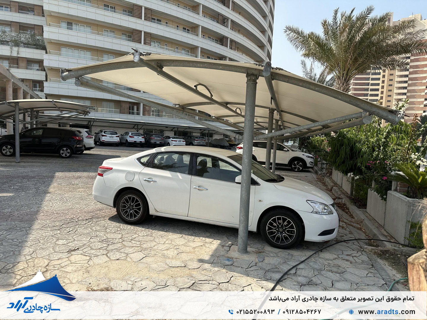 سایبان برقی در کیش؛ راهکار هوشمند برای آب و هوای گرم و شرجی