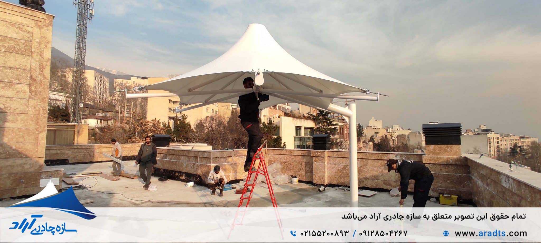 تصویر پروژه: سایبان روف گاردن نیاوران جماران