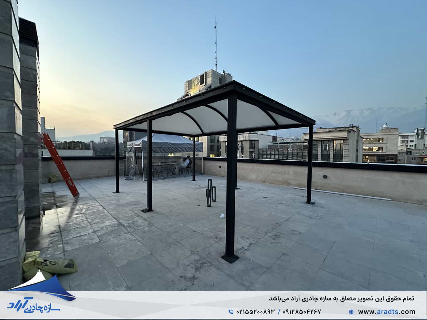 تصویر پروژه: سایبان آلاچیق چادری روف گاردن جردن
